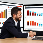 **

Prompt: A collaborative team working around a digital table displaying data dashboards. The atmosphere is positive and engaging. Visual cues of trust, like handshakes or open communication, are subtly incorporated. The overall feel should be modern and professional, showcasing the benefits of data sharing for strategic growth. Emphasis on the faces showing diversity in people.

**